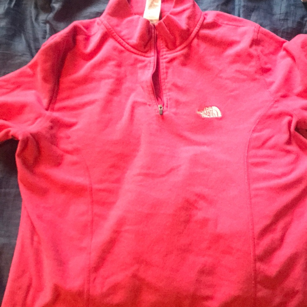 Large Northface sweater hot pink
